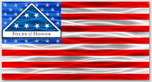 Folds of Honor - American Flag with Logo in Union