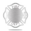 Personalized Firefighter Maltese Cross Cutout - Silver