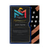 Firefighter Carbon Fiber Portfolio Retirement Plaque Gift - Copper/Black